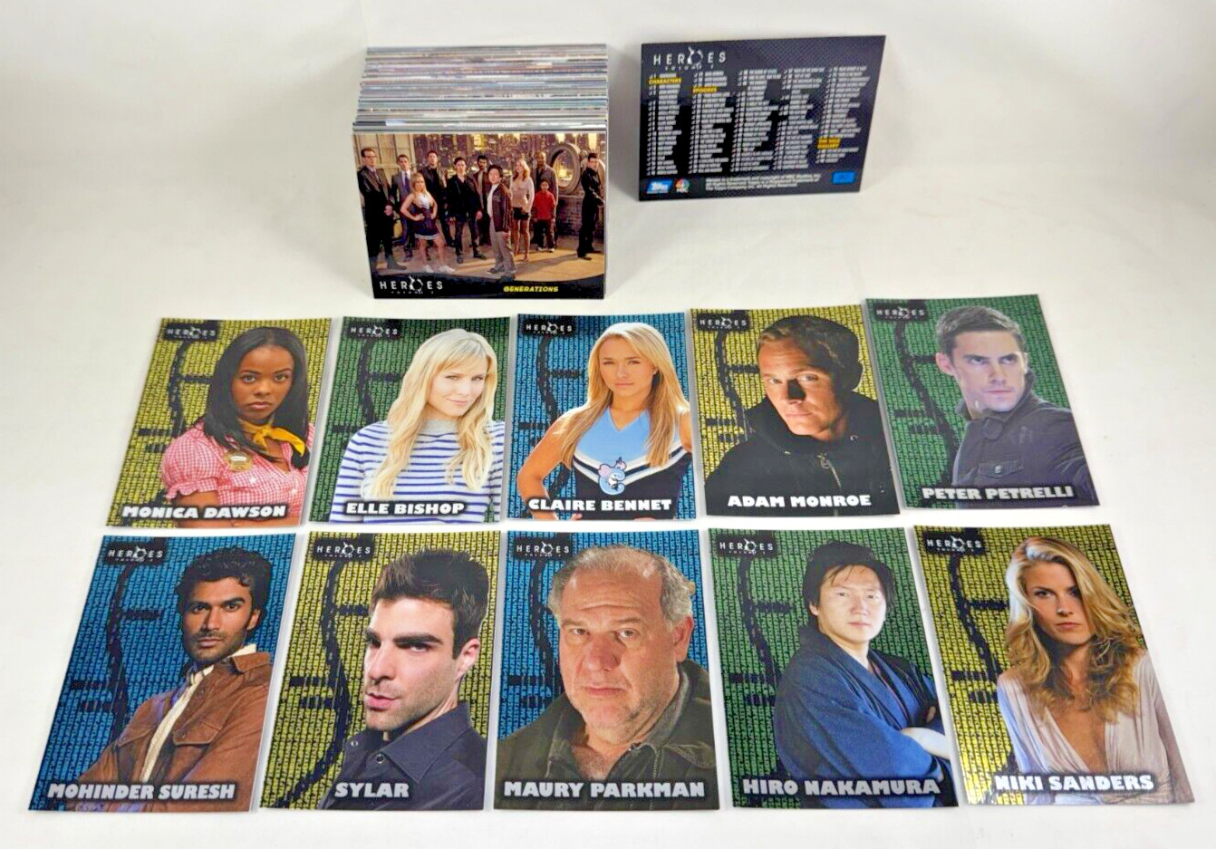 HEROES SEASON 2 (NBC TV SHOW) 2008 Complete Card Set w/ all 10 FOIL CHASE CARDS