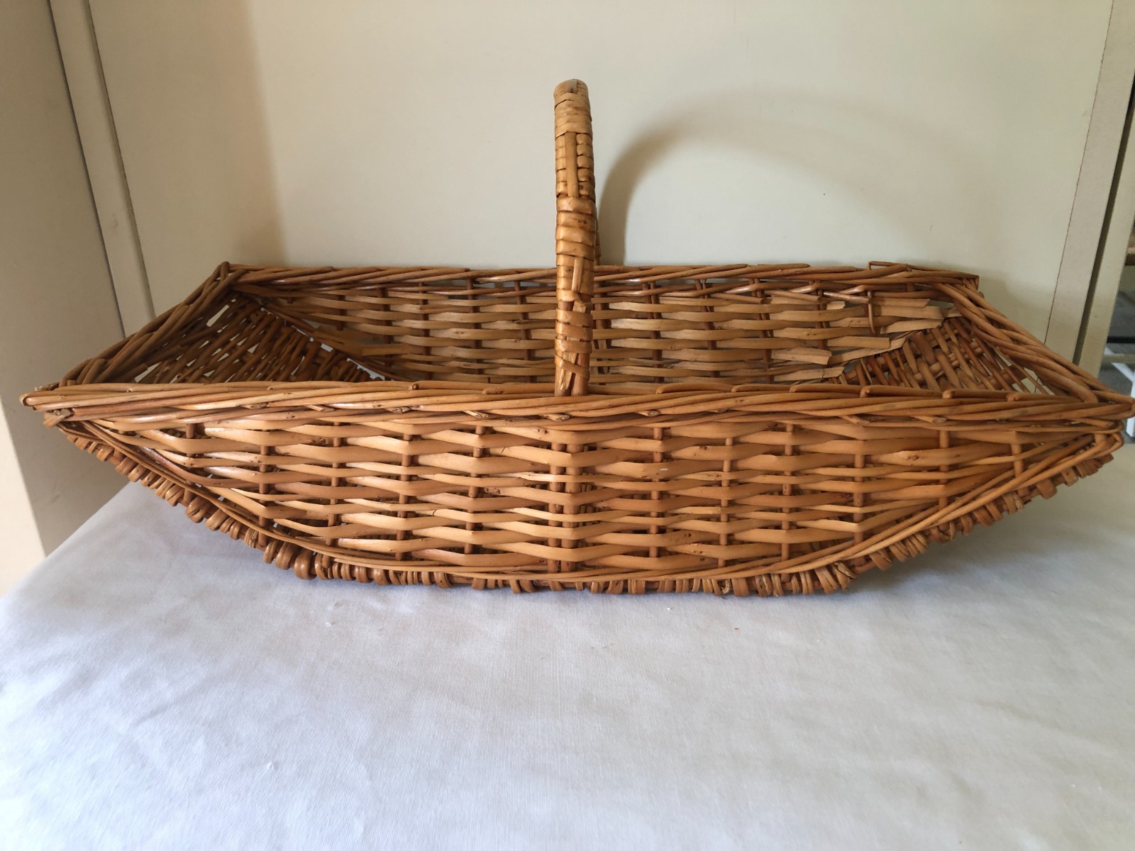 Vintage Rectangular Woven Wicker Garden Trug Basket 19\
