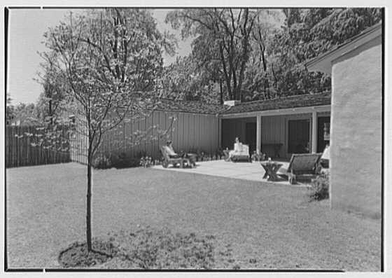 Photo:South Orange New Jersey Buckhorn Residence Patio 1950s