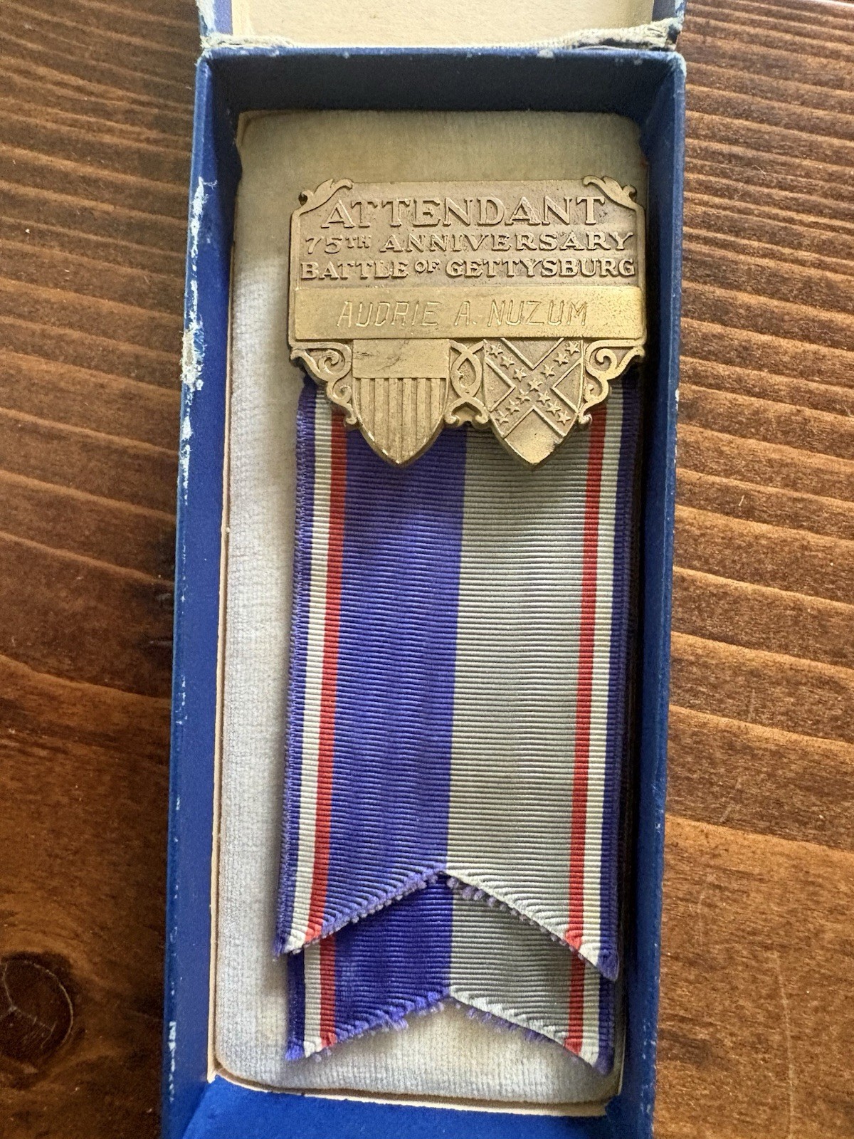Civil War Veterans Medal 75th Anniversary Gettysburg #’d + Named Less Than 2500 