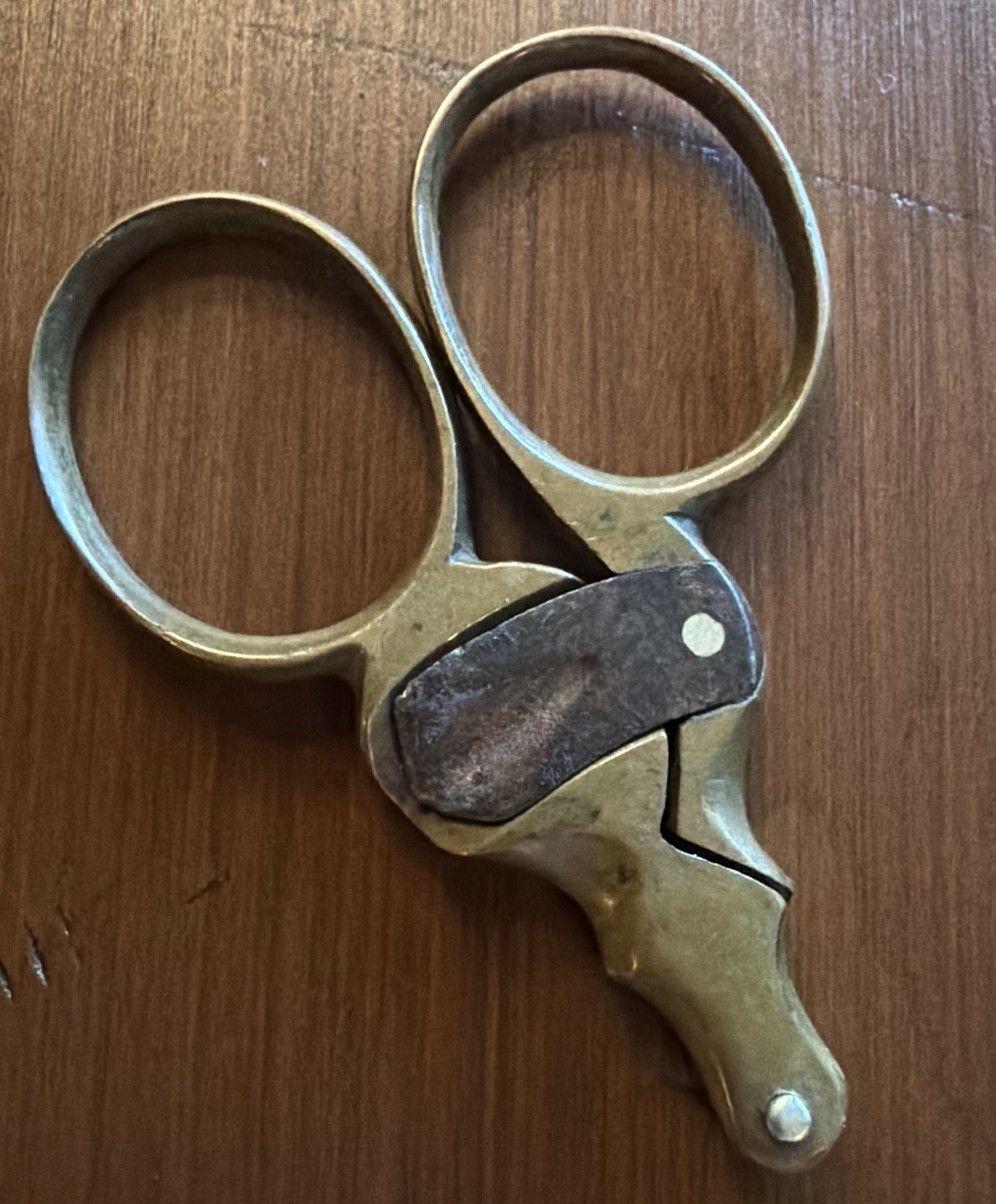 Antique English Brass Cheroot Cigar Cutter Scissors Victorian Edwardian UK Made