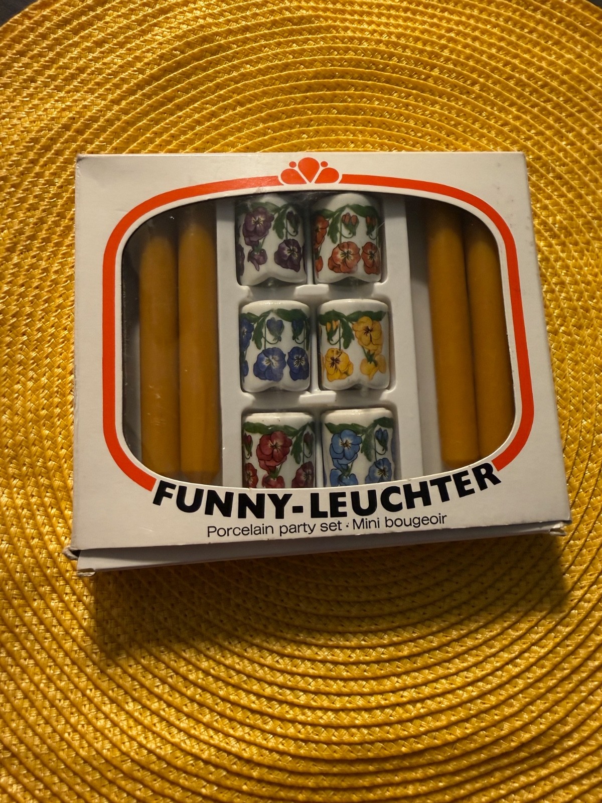 Funny-Leuchter Flower Porcelain Party Set Mini Candle Holders 