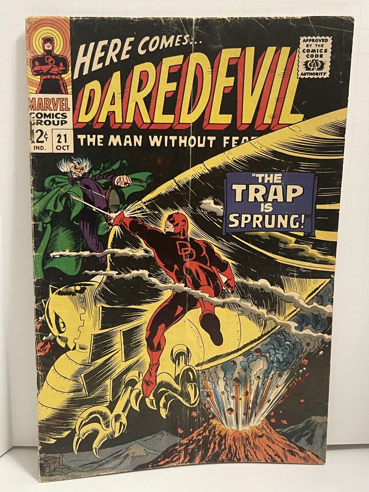 DAREDEVIL #21 The Trap Is Sprung Marvel Comics 1966 OWL Appearance READER COPY