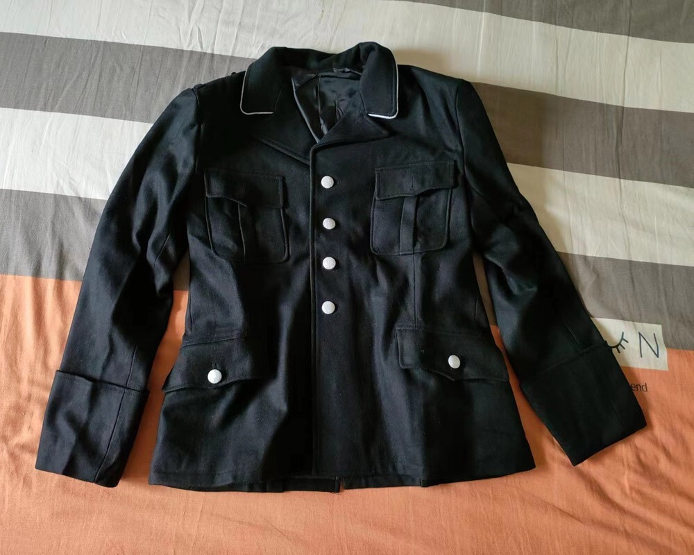 WWII German Elite Army 1932 M32 Black Wool Tunic Jacket Size 42 inch - Repro