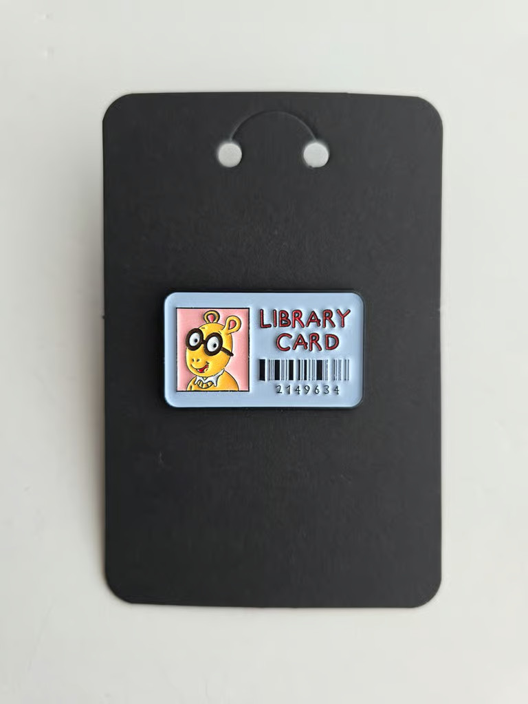 PBS Kids Arthur Show- Character: Arthur Read Library Book Card Enamel Pin PBS Kids Arthur Show- Character: Arthur Read Library Book Card Enamel Pin