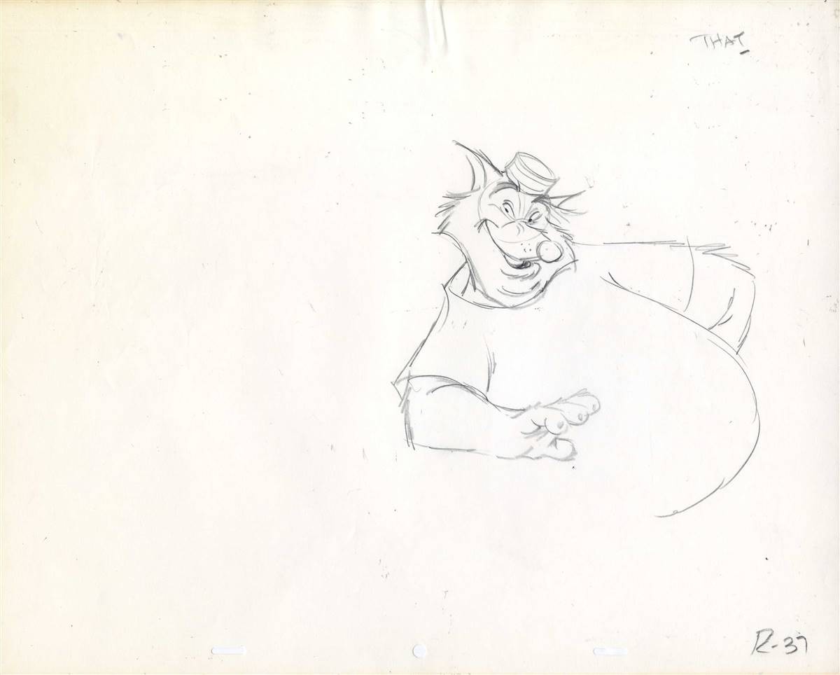 Original Production Drawing of the Sheriff of Nottingham from Robin Hood (1973)