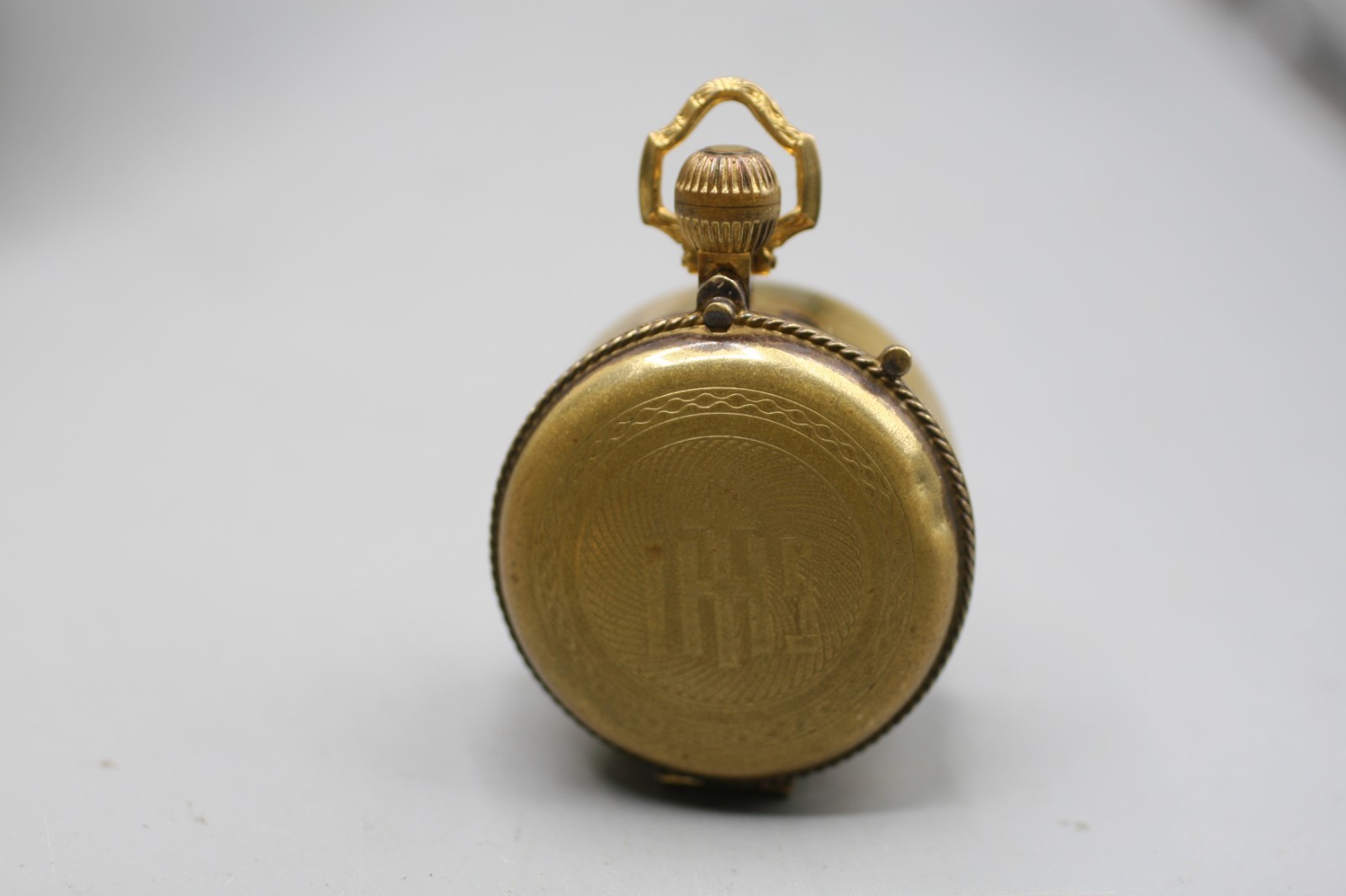 Nice Antique Pyx, Host Box, Brass and Gold Plated SF L1