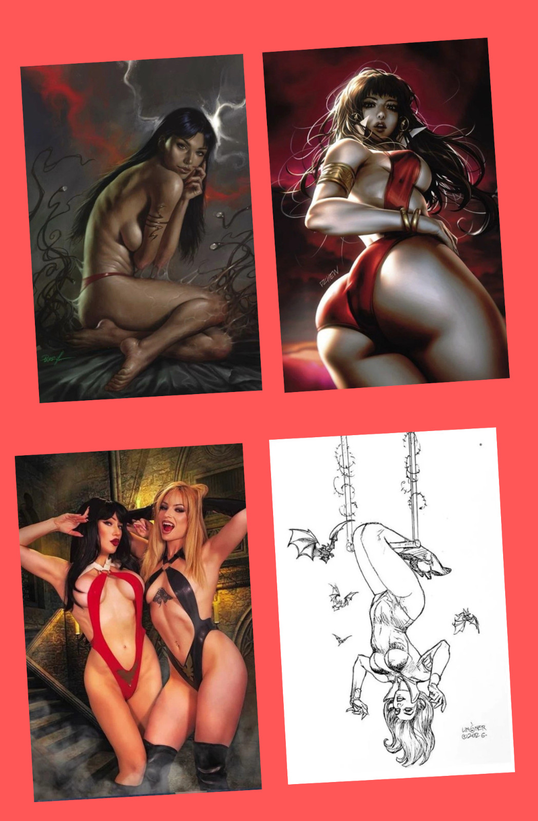 VAMPIRELLA #7 INCENTIVE PACK, 1:10, 1:10, 1:15, 1:20 COSPLAY, PARRILLO, LINSNER VAMPIRELLA #7 INCENTIVE PACK, 1:10, 1:10, 1:15, 1:20 COSPLAY, PARRILLO, LINSNER