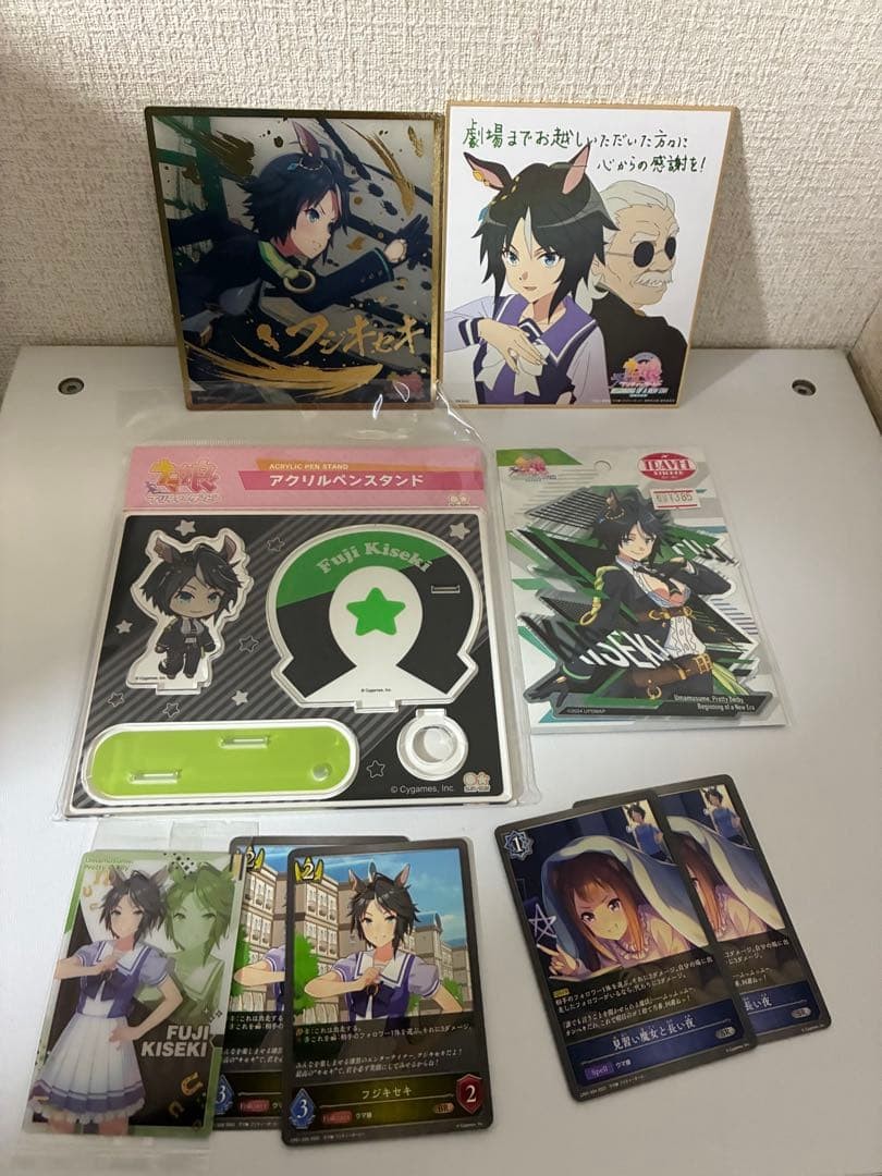 Uma Musume Fuji Kiseki Pen Stand Card Sticker Shikishi Set