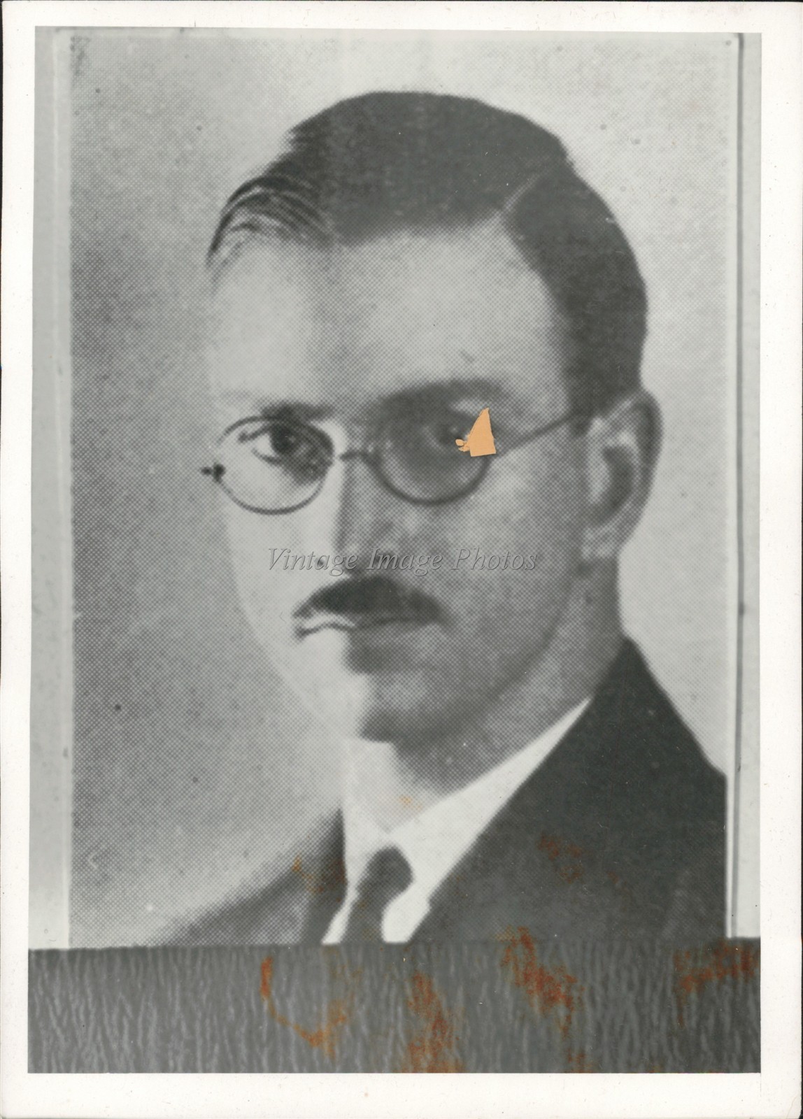1932 Press AW Gilbert Business Man Glasses Photo