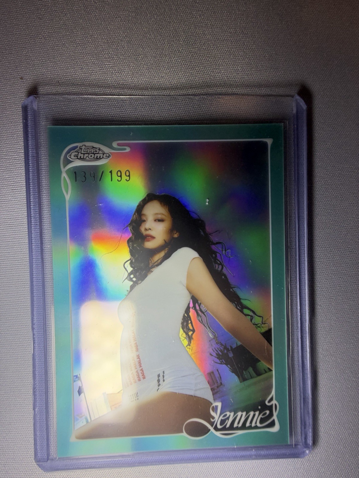 2026 Topps Chrome Jennie Base Aqua Refractor Parallel 8 Mantra 3 139/199