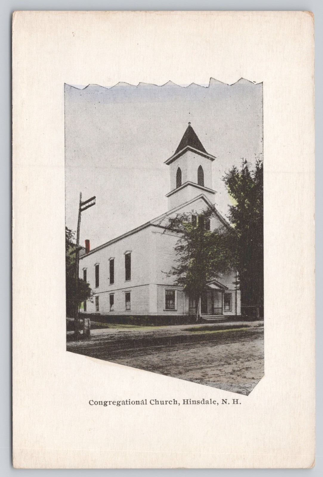 Congregational Church, Hinsdale, NH, Vintage Postcard Congregational Church, Hinsdale, NH, Vintage Postcard