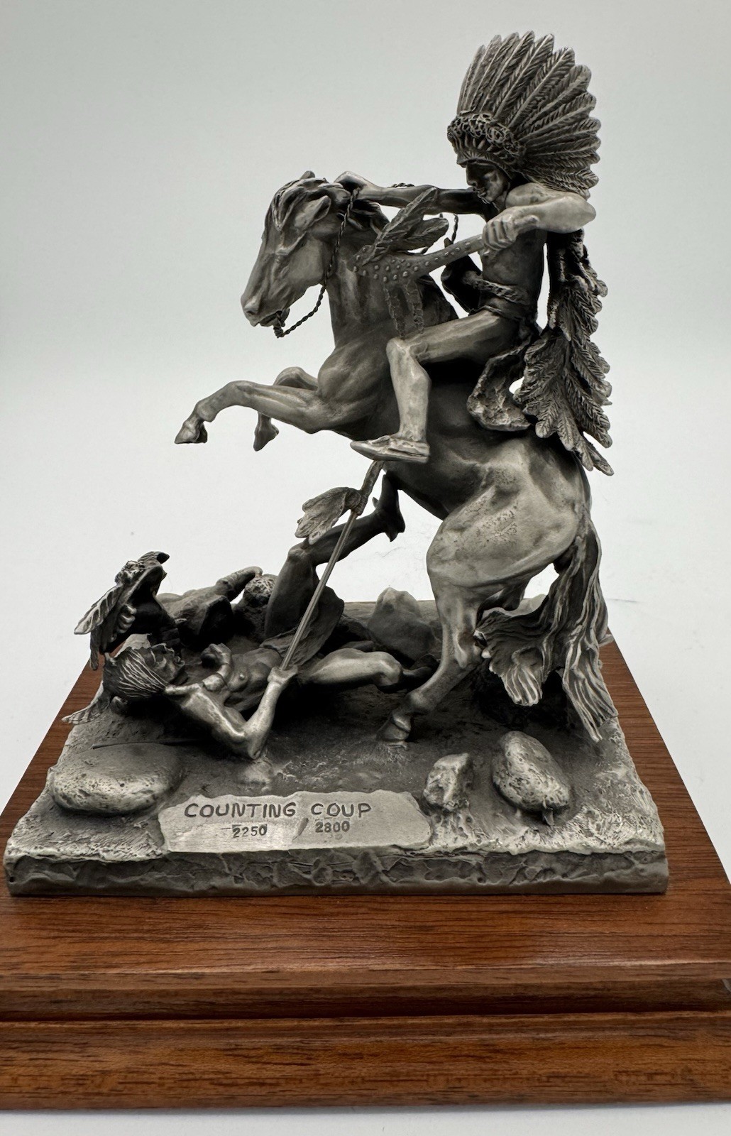 Chilmark Fine Pewter Counting Coup Polland 2250/2800 Native American Statue 1974