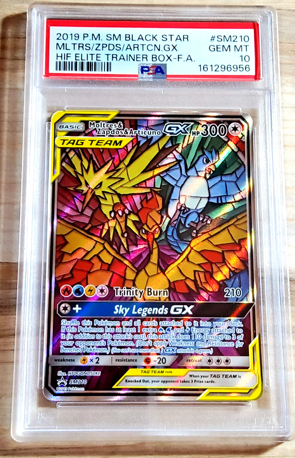 2019 Pokemon MOLTRES, ZAPDOS, & ARTICUNO GX #SM210 Black Star Promo PSA 10 2019 Pokemon MOLTRES, ZAPDOS, & ARTICUNO GX #SM210 Black Star Promo PSA 10