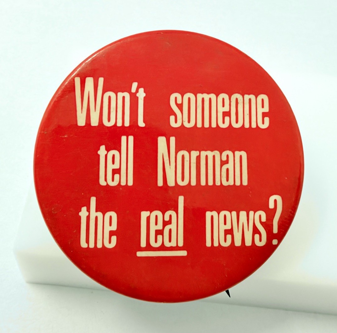 Rare 1969 Norman Mailer NYC Mayoral Campaign Button - Vintage Anti-Mailer Satire
