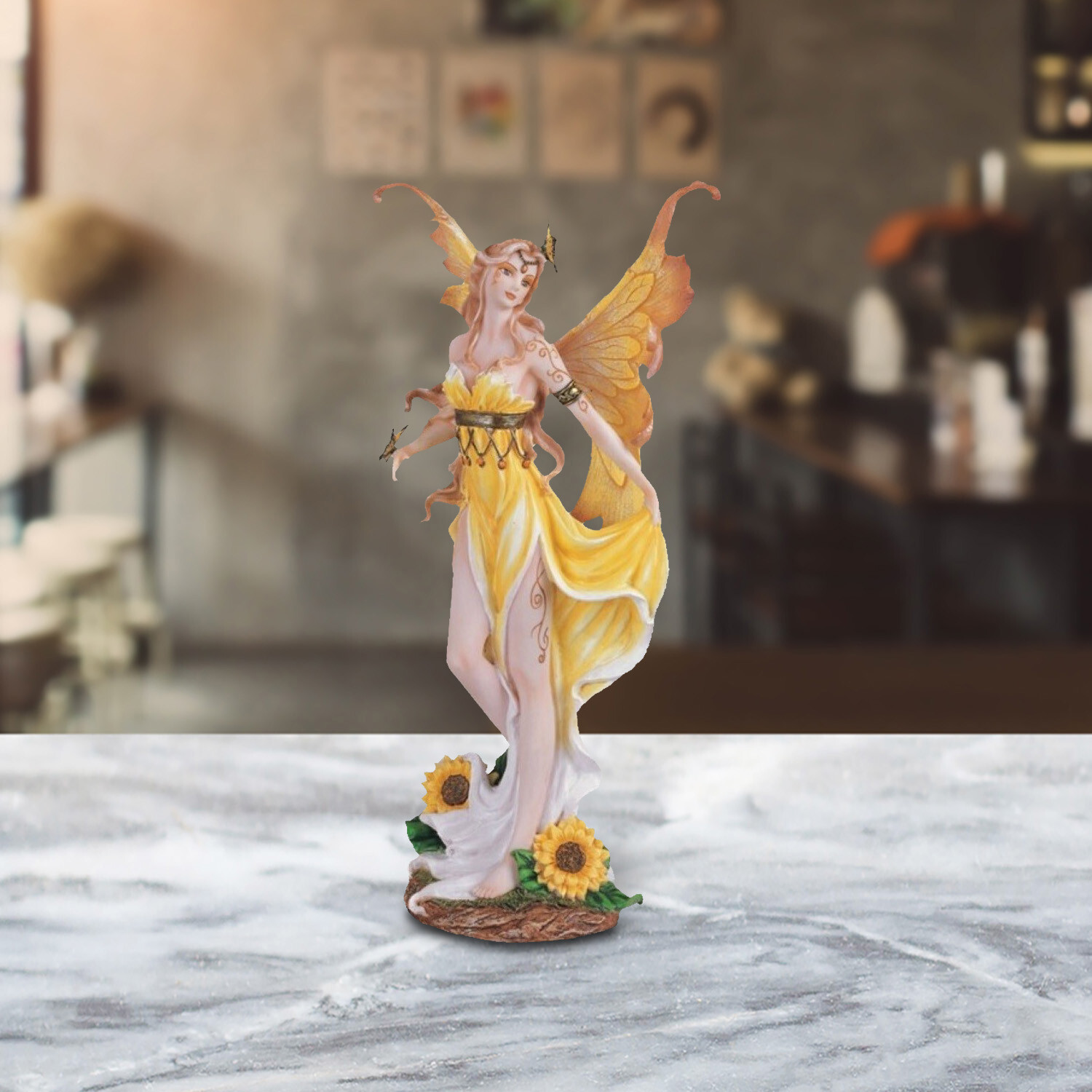 Lovely Sunflower Fairy Statue 12.5\