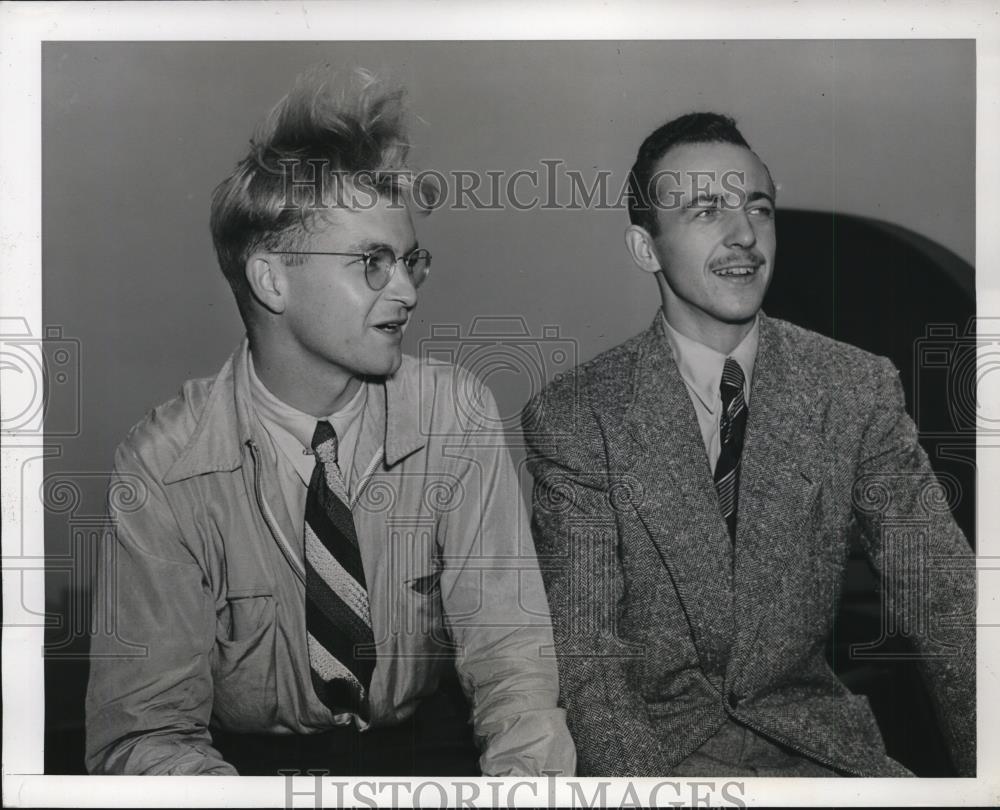 1941 Press Photo Donald King, william Davilson Escaped german Prison Camp Loure