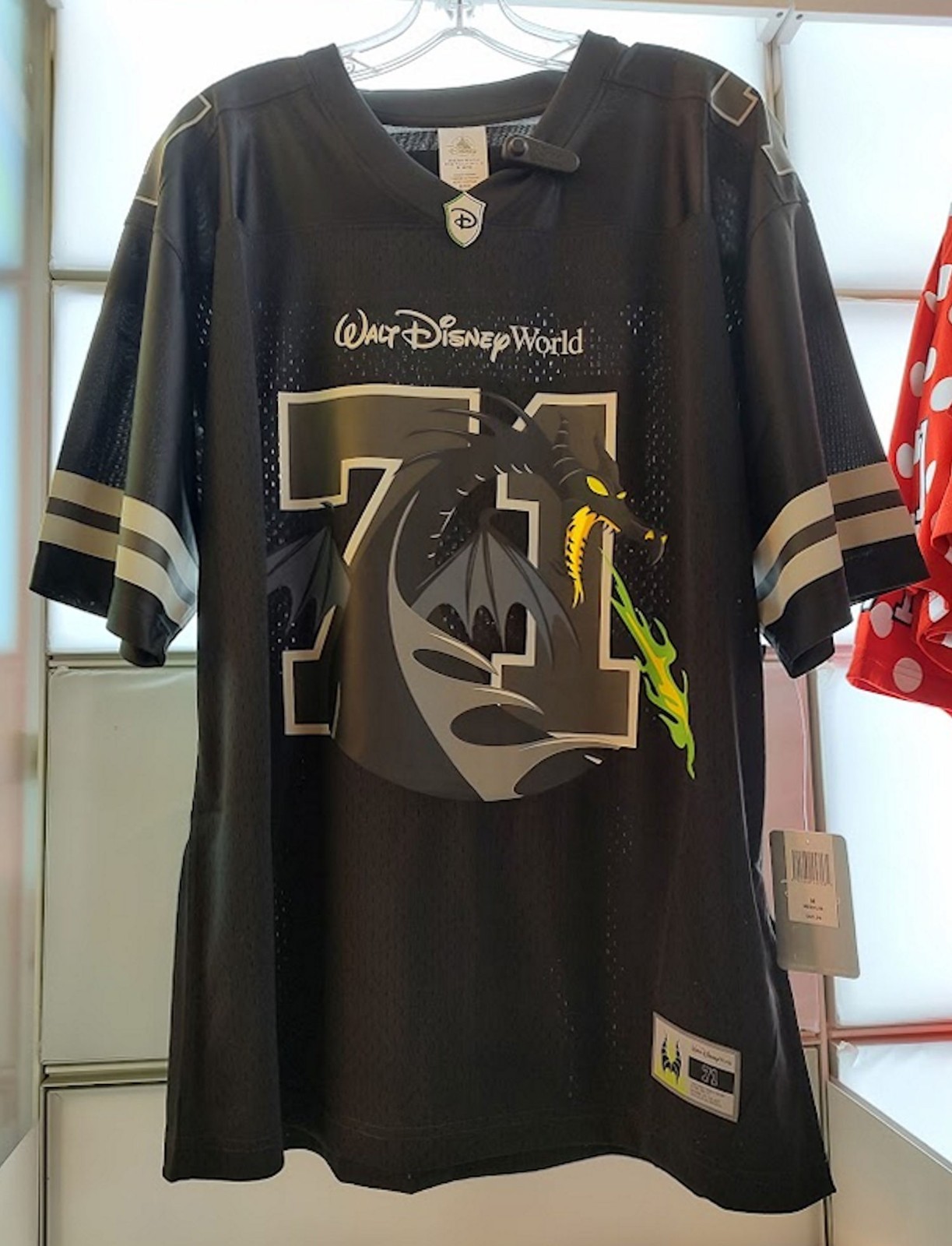 Disney Parks Maleficent Football Jersey Shirt Adult Medium NEW