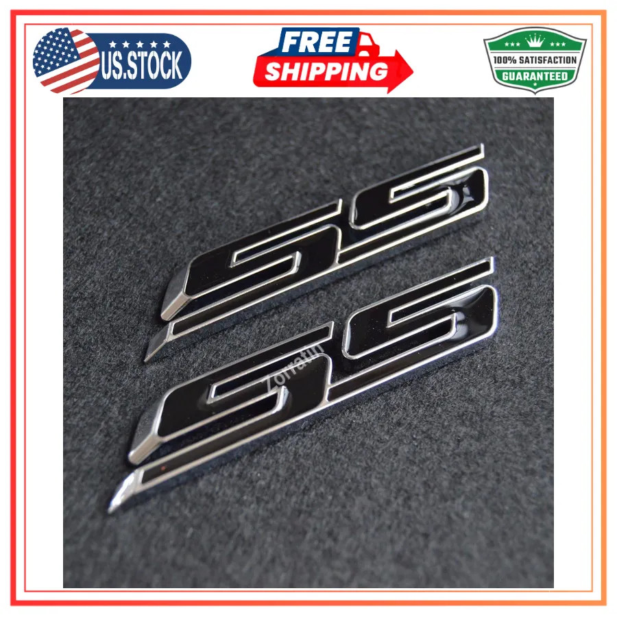 2Pcs Slant SS Fender Emblem for Chevrolet Camaro 2010-2026