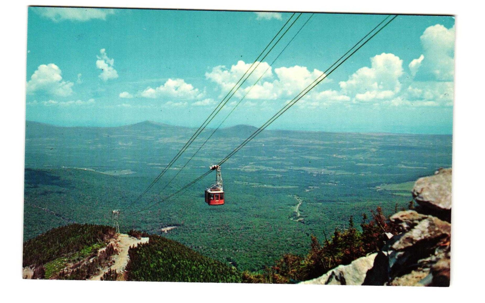 Aerial tramway at Jay Peak, Jay Vermont vintage postcard unposted