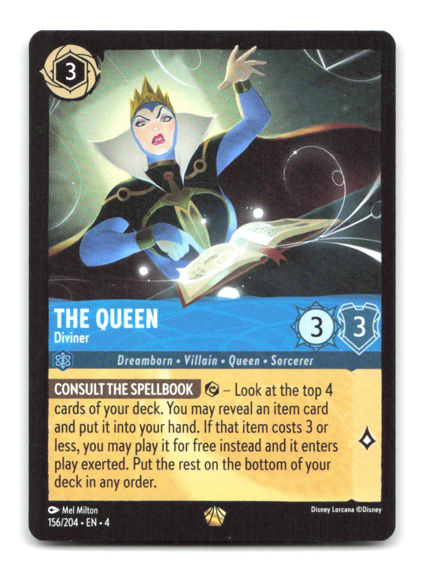 The Queen - Diviner 156/204 4 Lorcana NM
