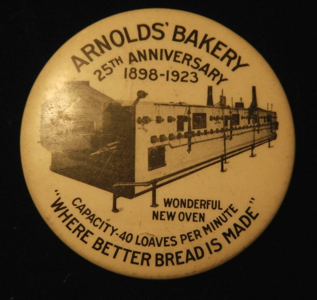 Two Advertising Mirrors c.1923-30 Arnolds' Bakery & Hagman's Restaurant