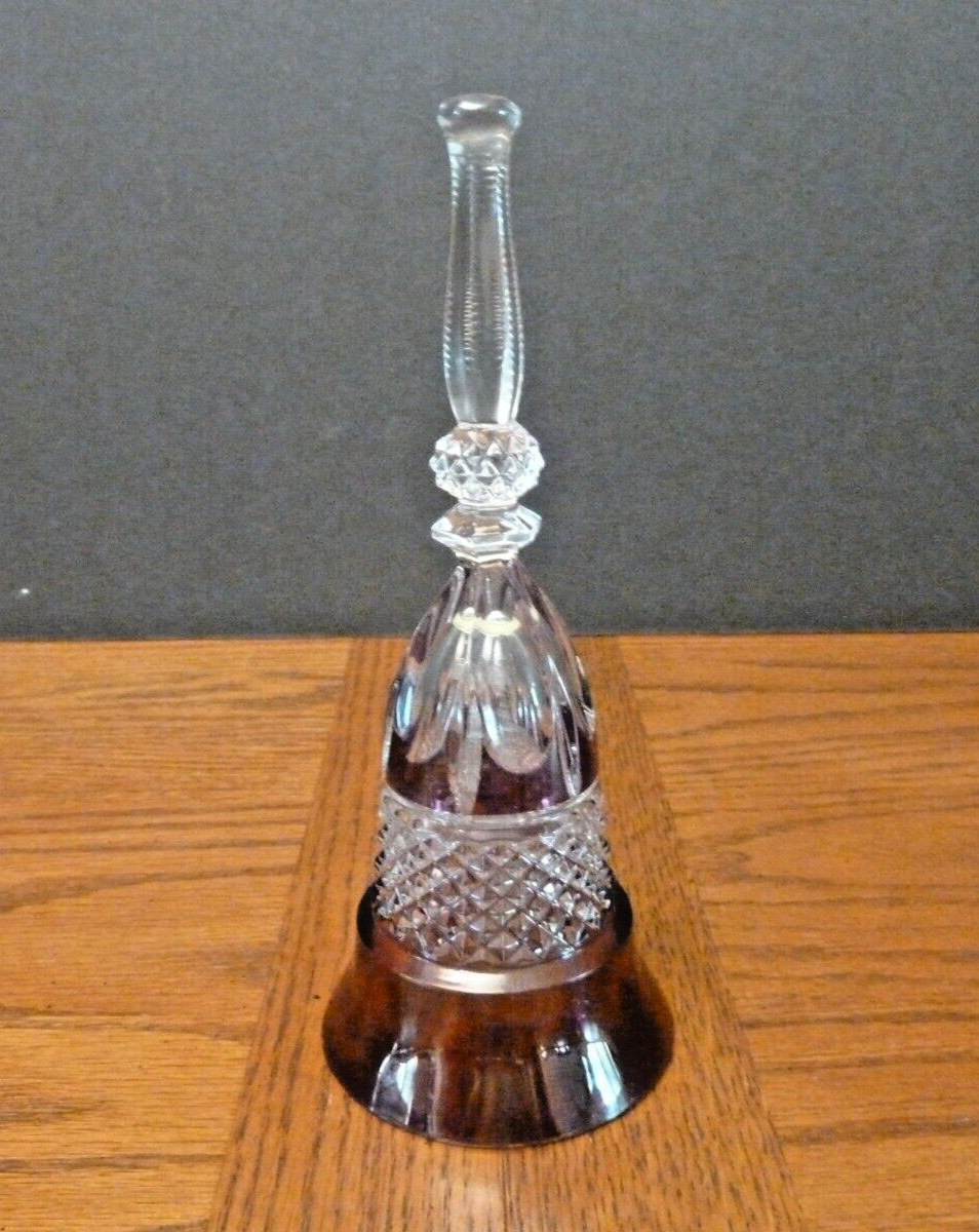 VTG House of Goebel 24% Lead Crystal Ruby to Clear Hand Bell 7.5