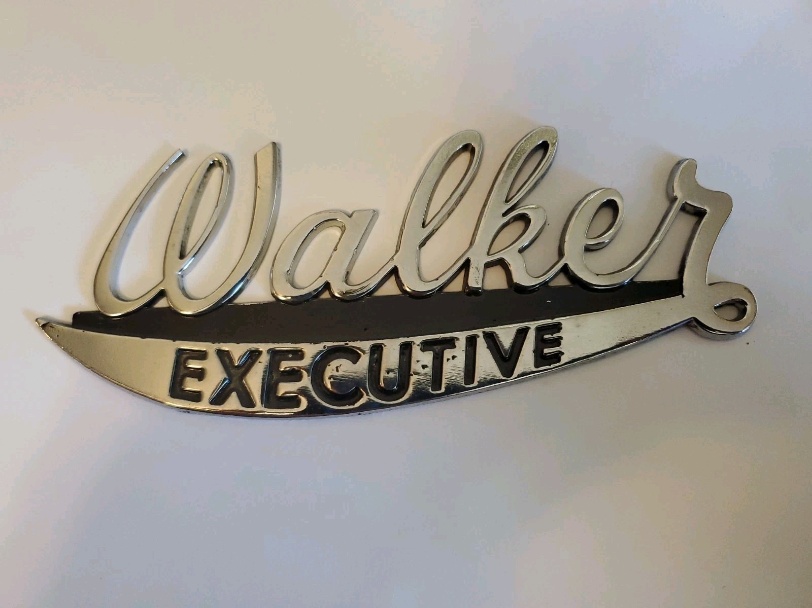 Vintage 1957-1966 Jato Walker Executive 360 Golf Cart Emblem Badge Chrome