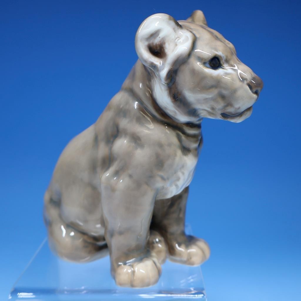 Dahl Jensen Figurine #1275 - Lion Cub Small Wild Cat DJ Copenhagen Denmark