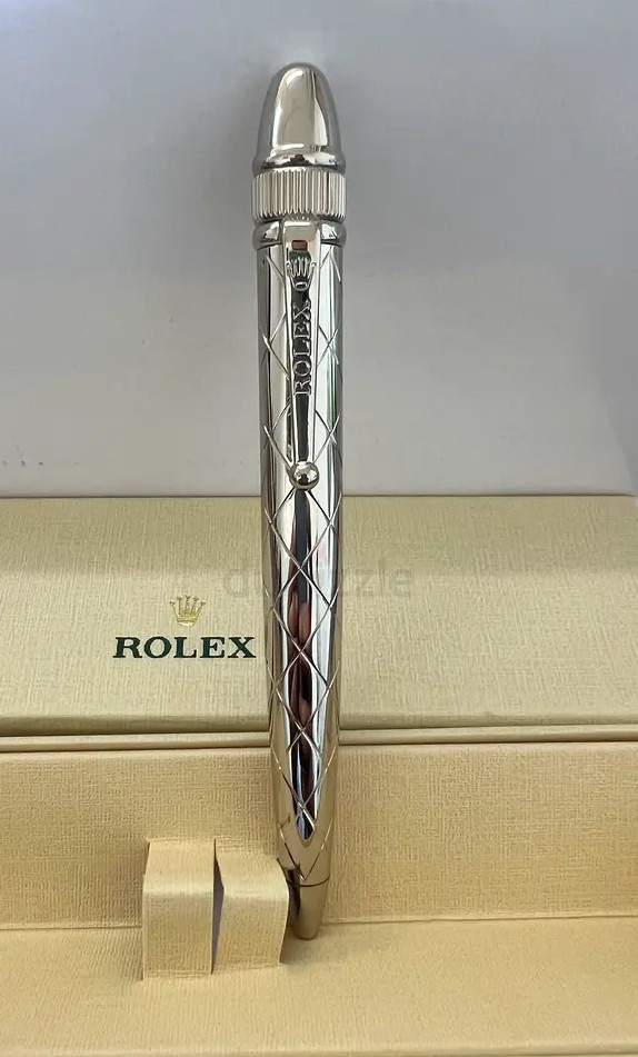 ROLEX Silver Ballpoint Pen Rare Collectible New w/ Box VIP Gift Luxury ROLEX Silver Ballpoint Pen Rare Collectible New w/ Box VIP Gift Luxury
