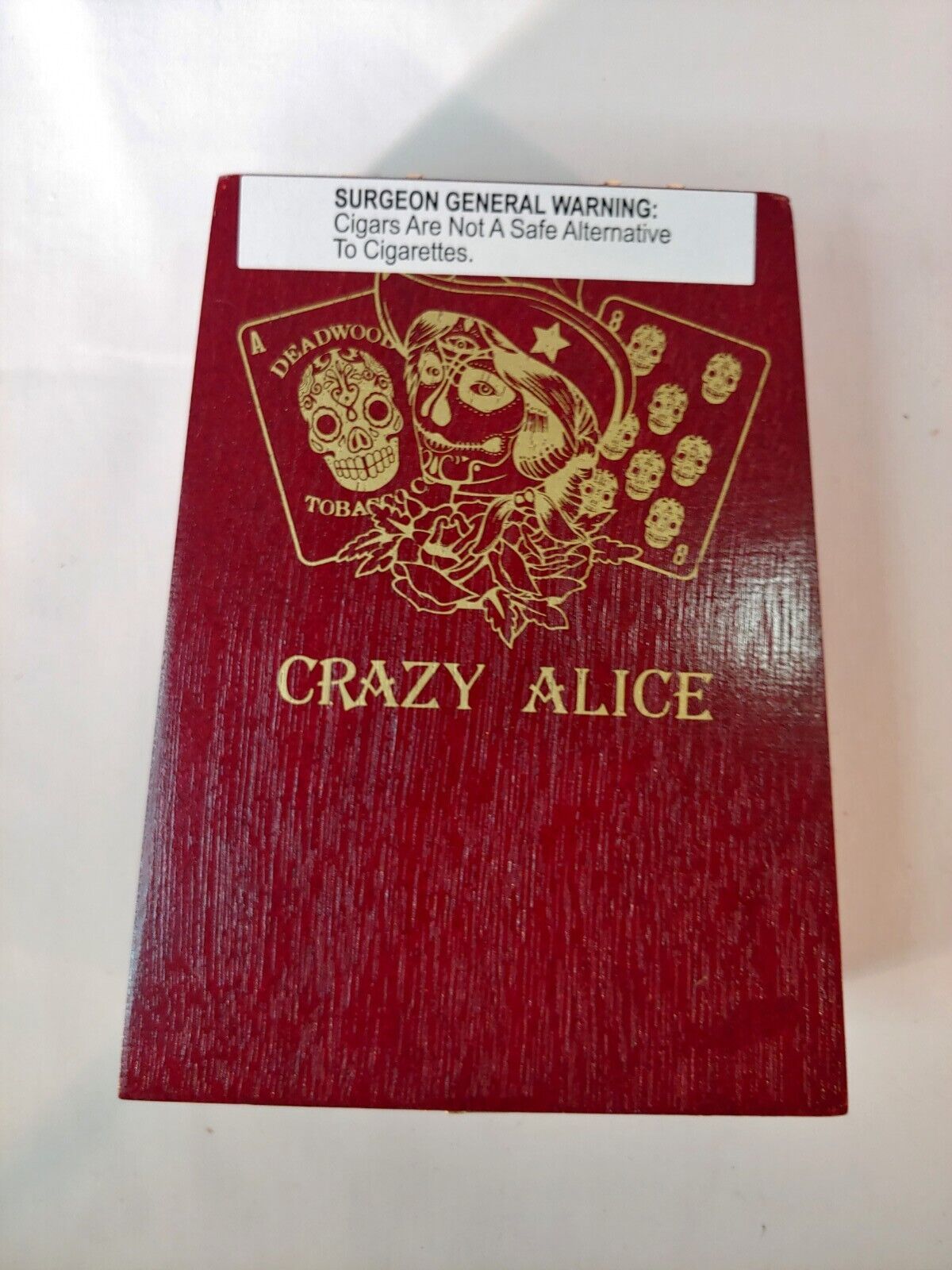 Crazy Alice By Deadwood Tobacco Company Odd Shaped Empty Cigar Box