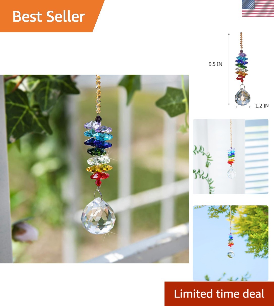 Elegant 30mm Chandelier Crystals - Octagon Chakra Rainbow Suncatcher Gift Elegant 30mm Chandelier Crystals - Octagon Chakra Rainbow Suncatcher Gift