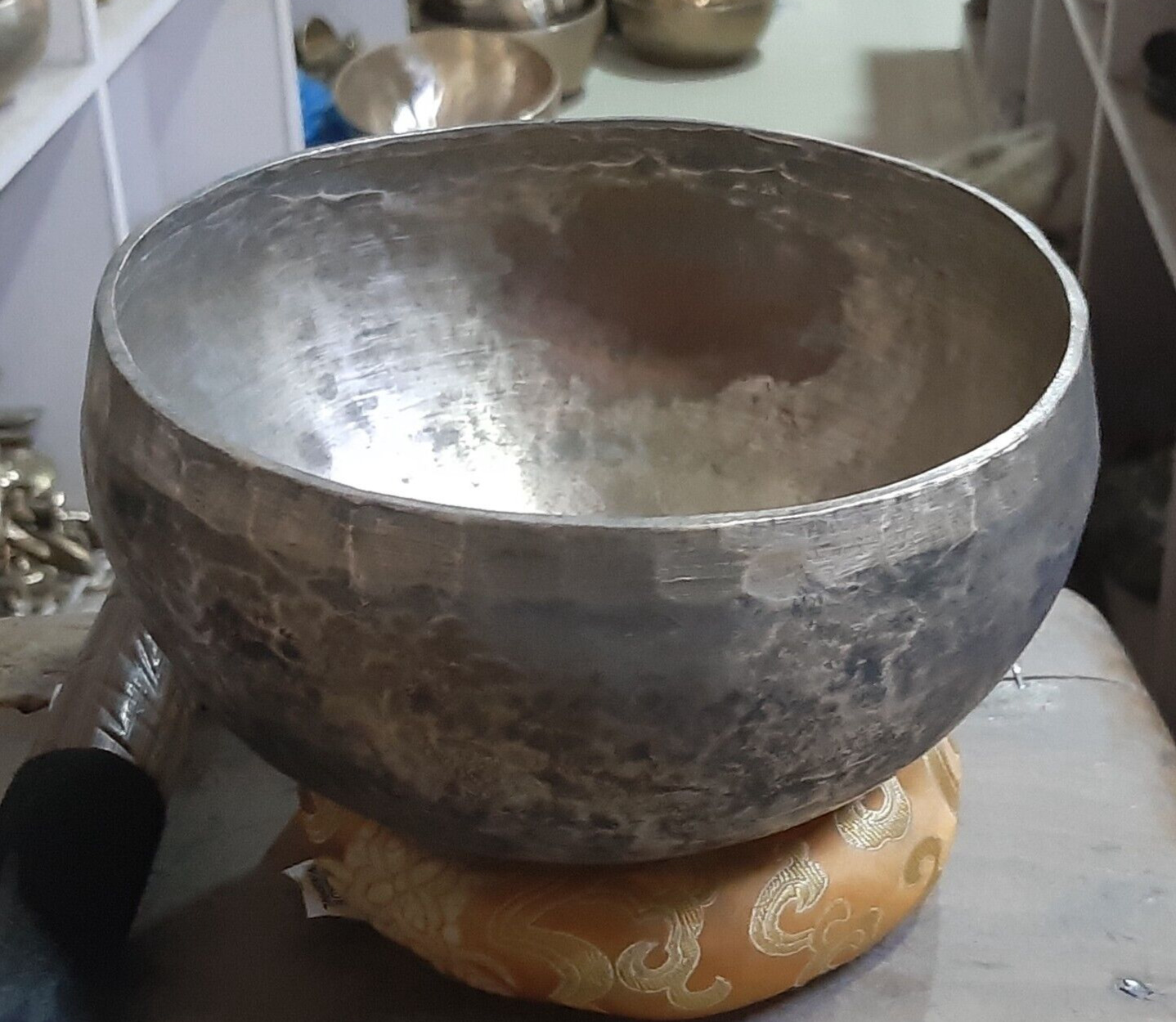 Antique Collected Singing Bowl-Tibetan Handmade Bowl-Himalayan Yoga Singing Bowl