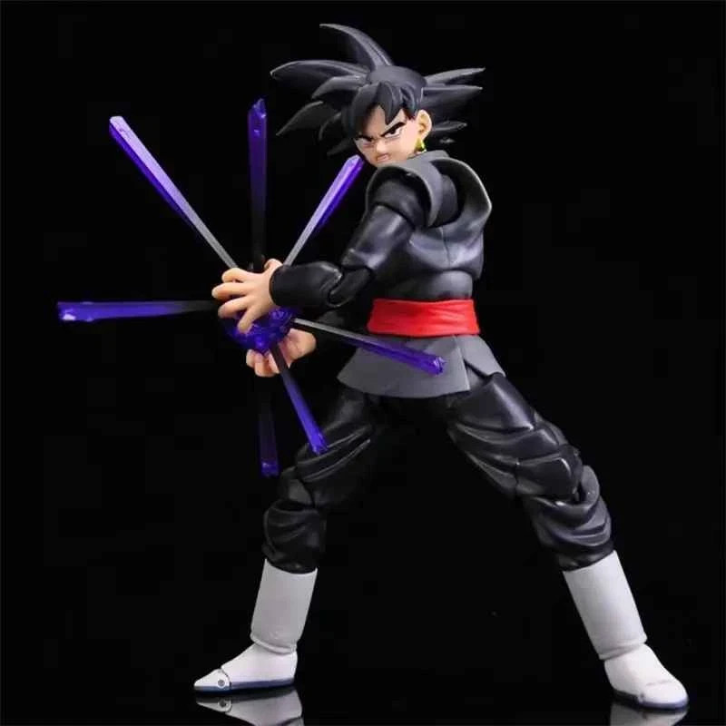 New 14cm Anime Dragon Ball Black Goku Zamasu Action Figure Super Saiyan Movie Ve