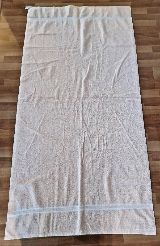 Vintage STEVENS Bath Sheet - Towel Peach NEW Made in the USA 35