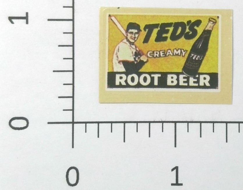 Vintage Ted’s Creamy Root Beer Advertising Water Transfer Sticker Decal