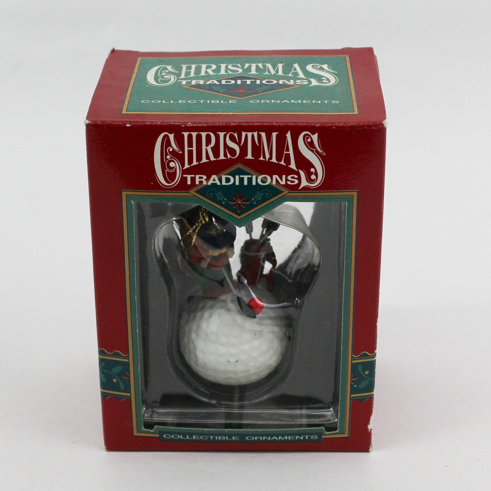 Vintage Lustre Fame Christmas Traditions Bunny Golfer Ornament - New