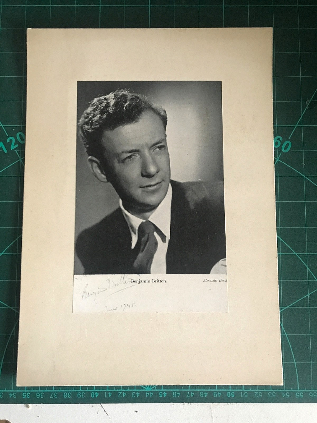 Rare Benjamin Britten early Signed Photo