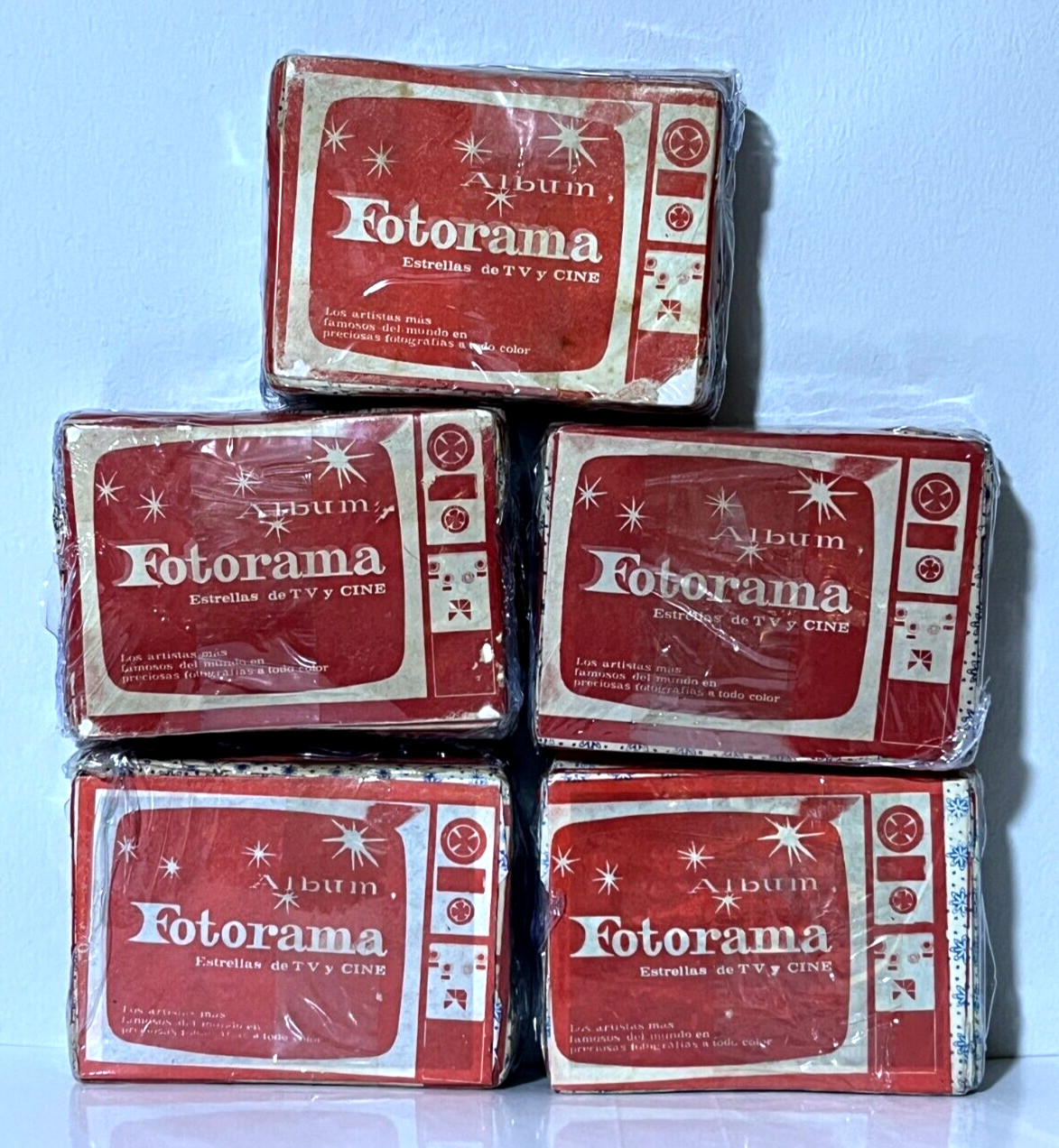 5 Sealed BOXES FOTORAMA (250 SEALED PACKS) Cromo 1973 Mexico Vintage Bill Cosby
