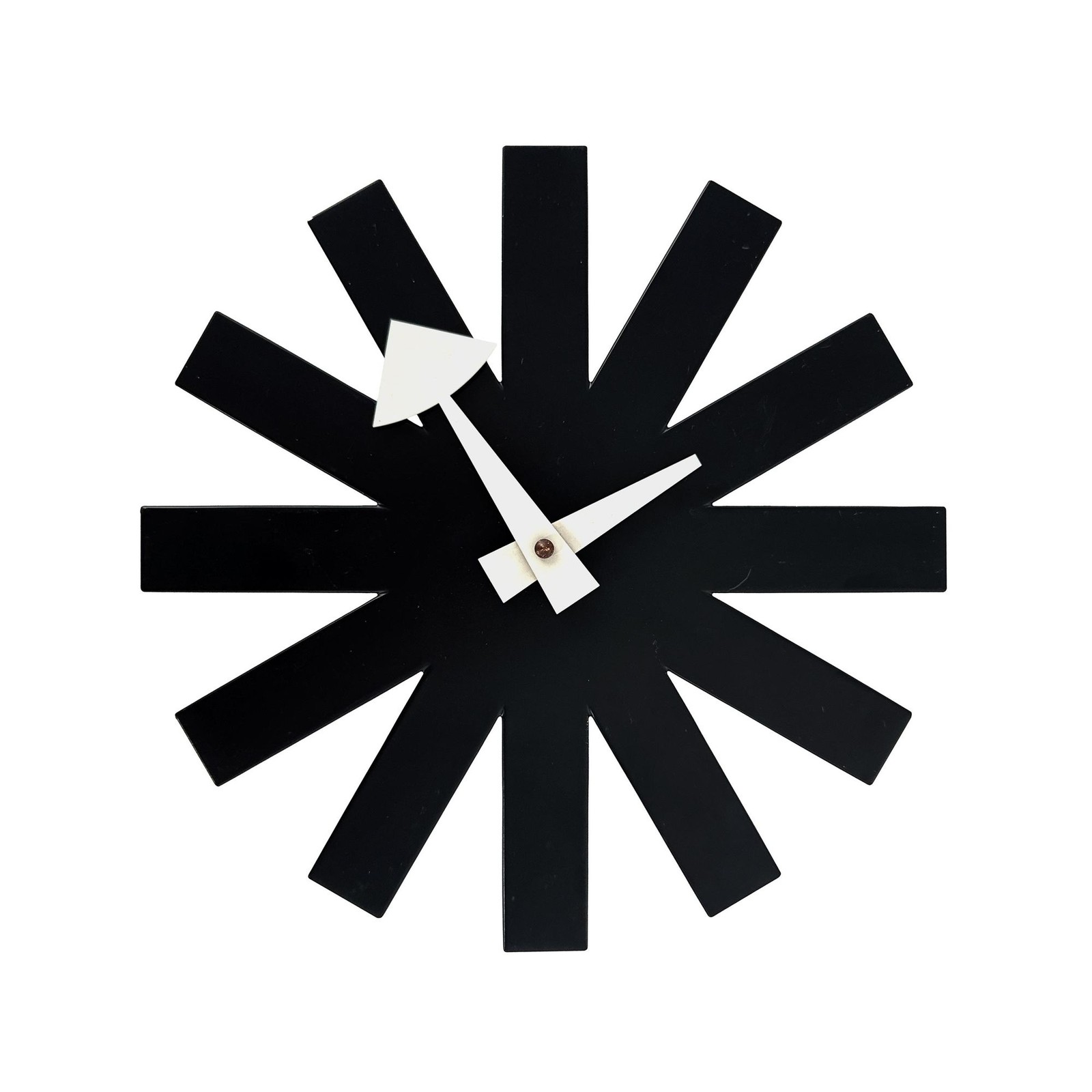 Vintage 90s George Nelson Black Asterisk Clock Vitra Design Museum Herman Miller