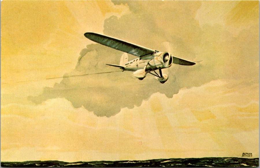 Wiley Post\'s Famous Winnie Mae Oklahoma Airplane Dexter Press Postcard