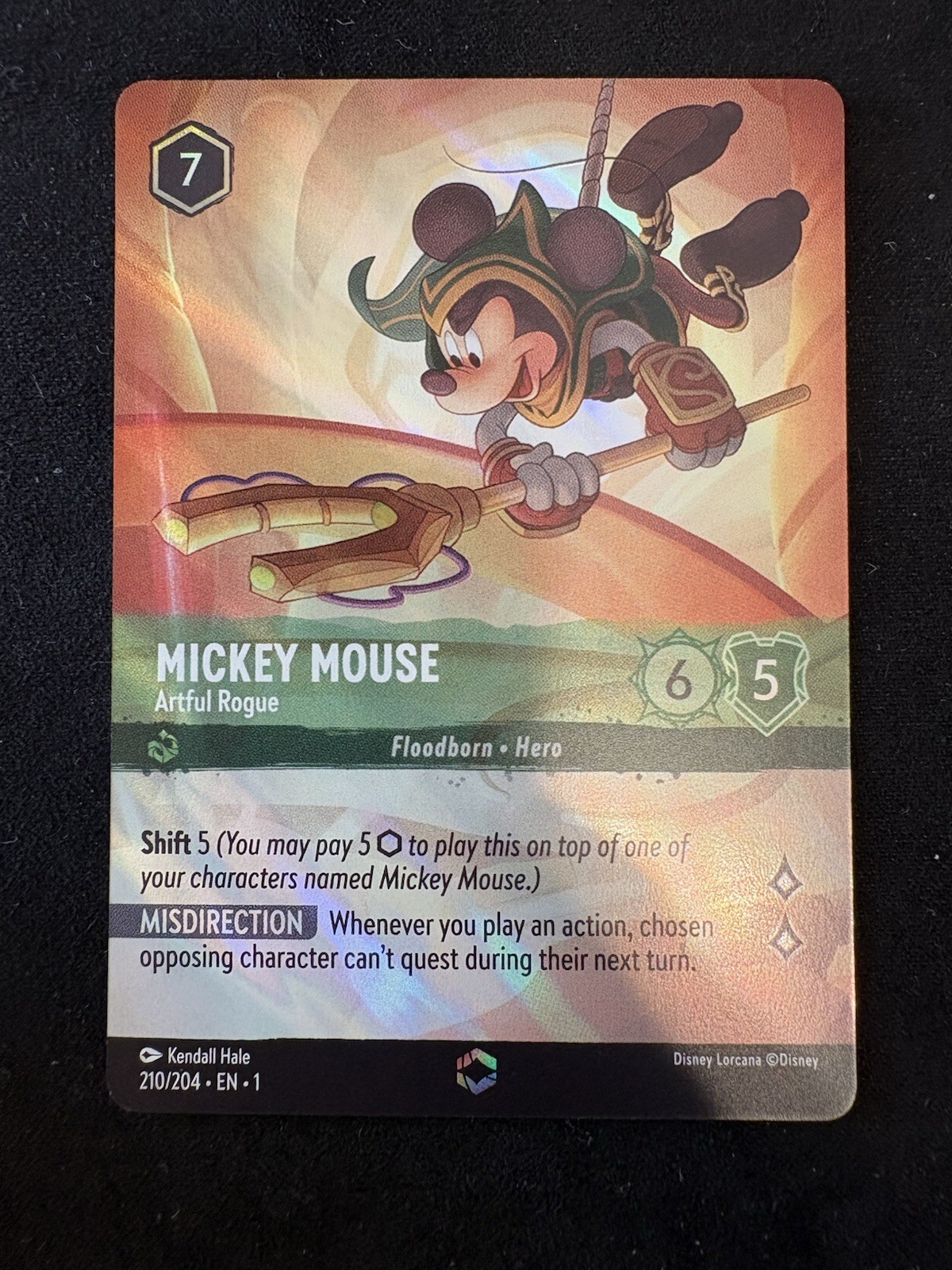 Disney Lorcana TCG Mickey Mouse Artful Rogue 210/204 EN Foil Enchanted