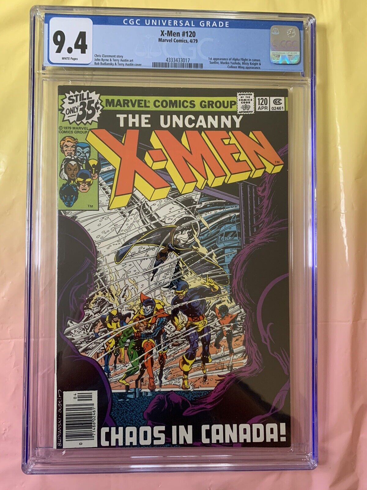 X-Men 120 CGC 9.4 WHITE Pages First Alpha Flight Cameo