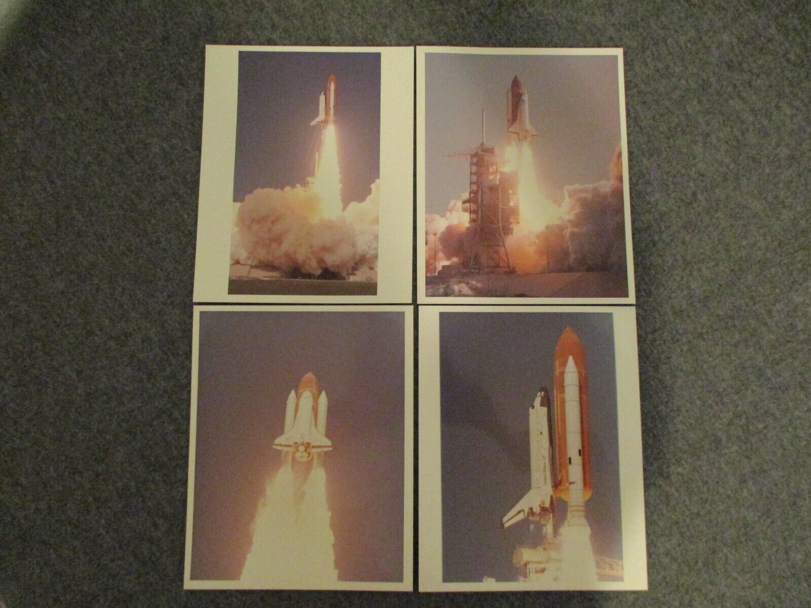 NASA SPACE SHUTTLE CHALLENGER STS-41C LIFTOFF ORIG 1ST GENERATION PHOTOS-4 VIEWS