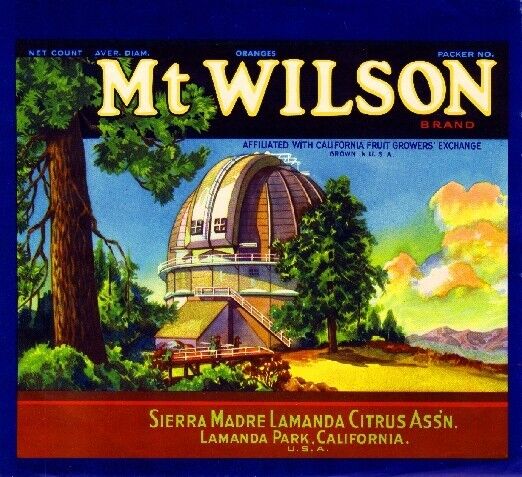 Sierra Madre Lamanda Park Mt. Wilson 2 Orange Citrus Fruit Crate Label Art Print
