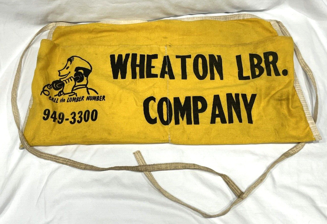 Vintage Wheaton Lumber Co. Wheaton, MD. Old Maryland Advertising Cloth Apron