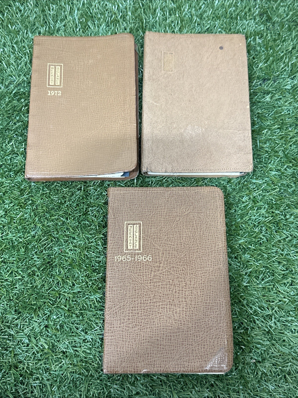 Vintage Notebooks Week at a Glance Weekly-Minder Lot Of 3 1965-1966, 1972 & 1974