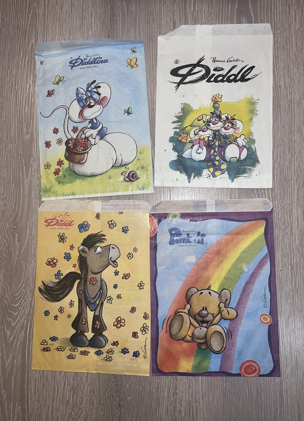 Diddl Diddlina Pimboli Galupy paper bag, pouches year 90-2000