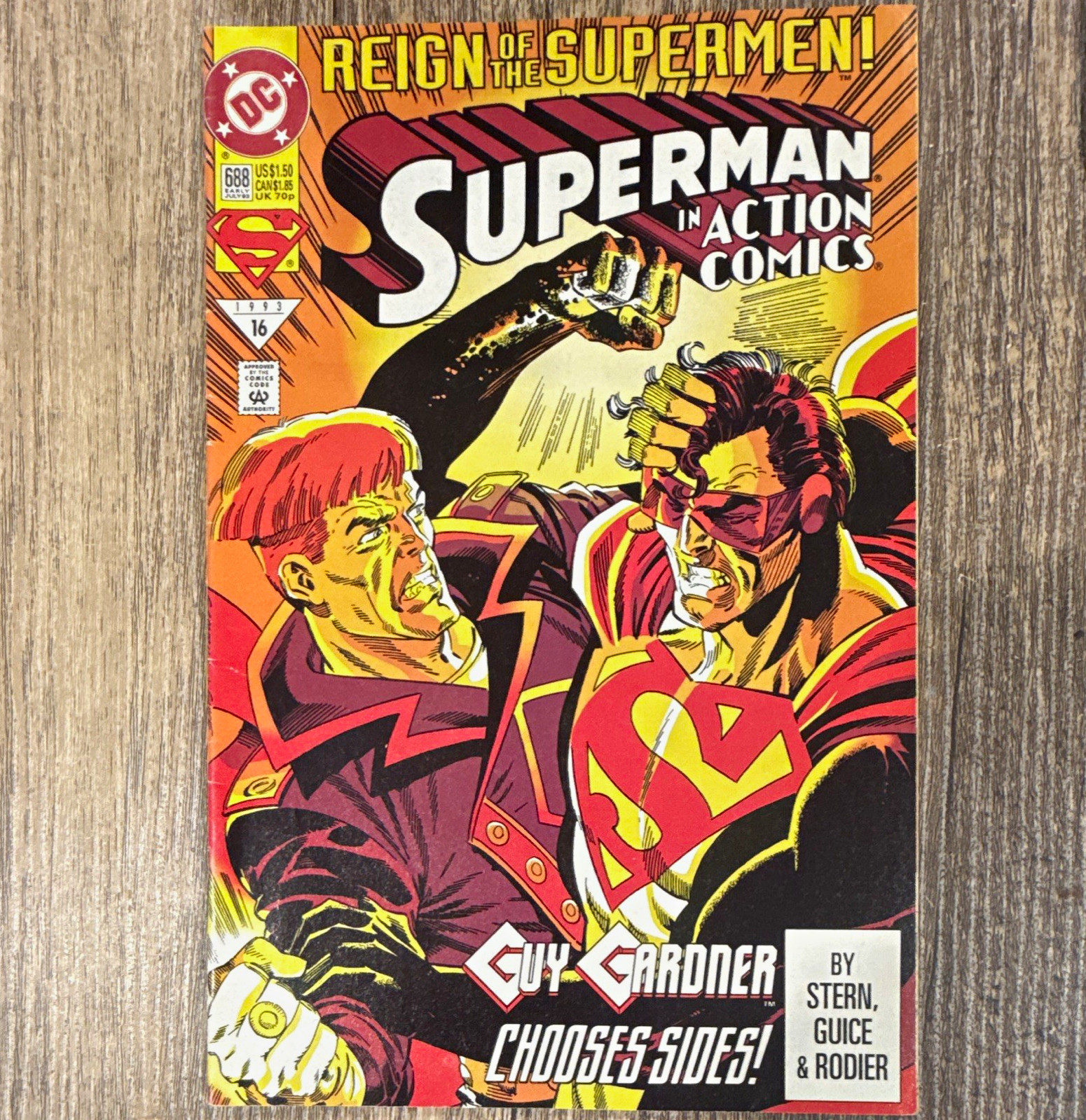 DC Comics Action Comics #688 (1993) Reign of the Superman Guy Gardner