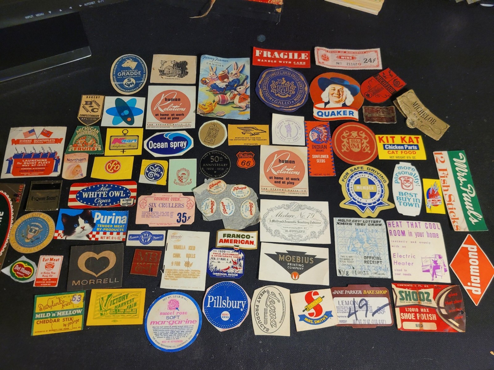 Vintage Wisconsin Labels Lot - Fish & Schulkamp, Victory Fair, Eagle